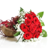Μπουκέτο με Κατακόκκινα Τριαντάφυλλα σε Ιδιαίτερη Λινάτσα